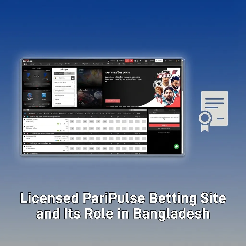 Diagram showing PariPulse betting site licensed by Curacao eGaming, highlighting fair odds, secure payments, and oversight