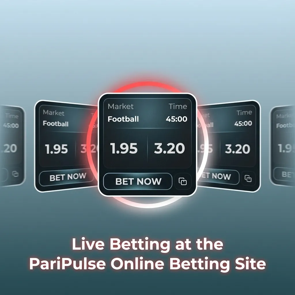 Person using laptop to place in-play sports bets on PariPulse while live match graphics and odds update on screen