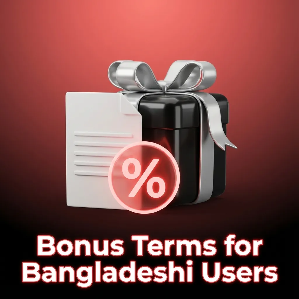 Infographic titled “Bonus Terms for Bangladeshi Users” summarizing age, wagering, deposit, and withdrawal conditions