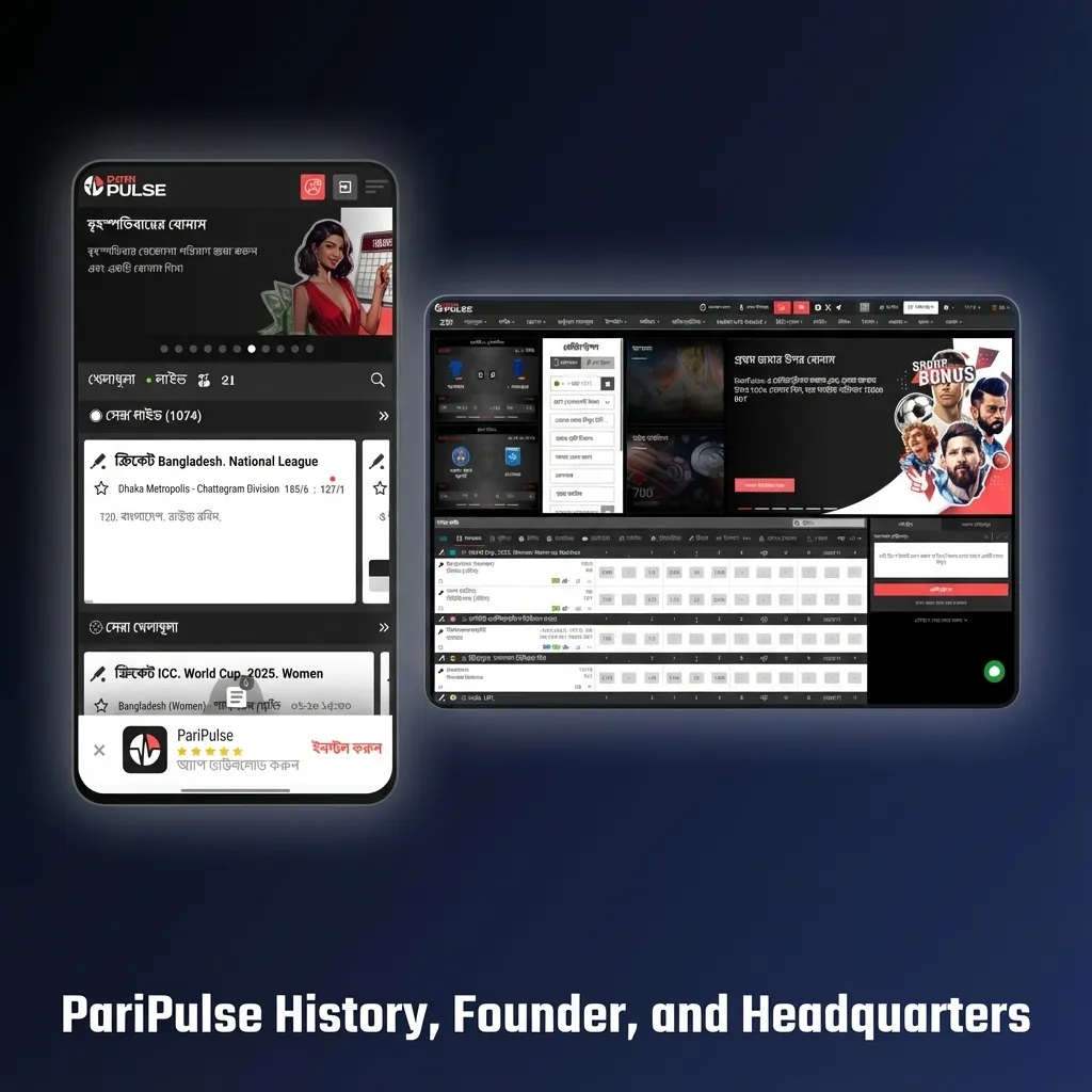 Infographic about PariPulse’s 2020 founding, Arif Rahman, Bangladesh focus, license, and Dhaka-based headquarters operations