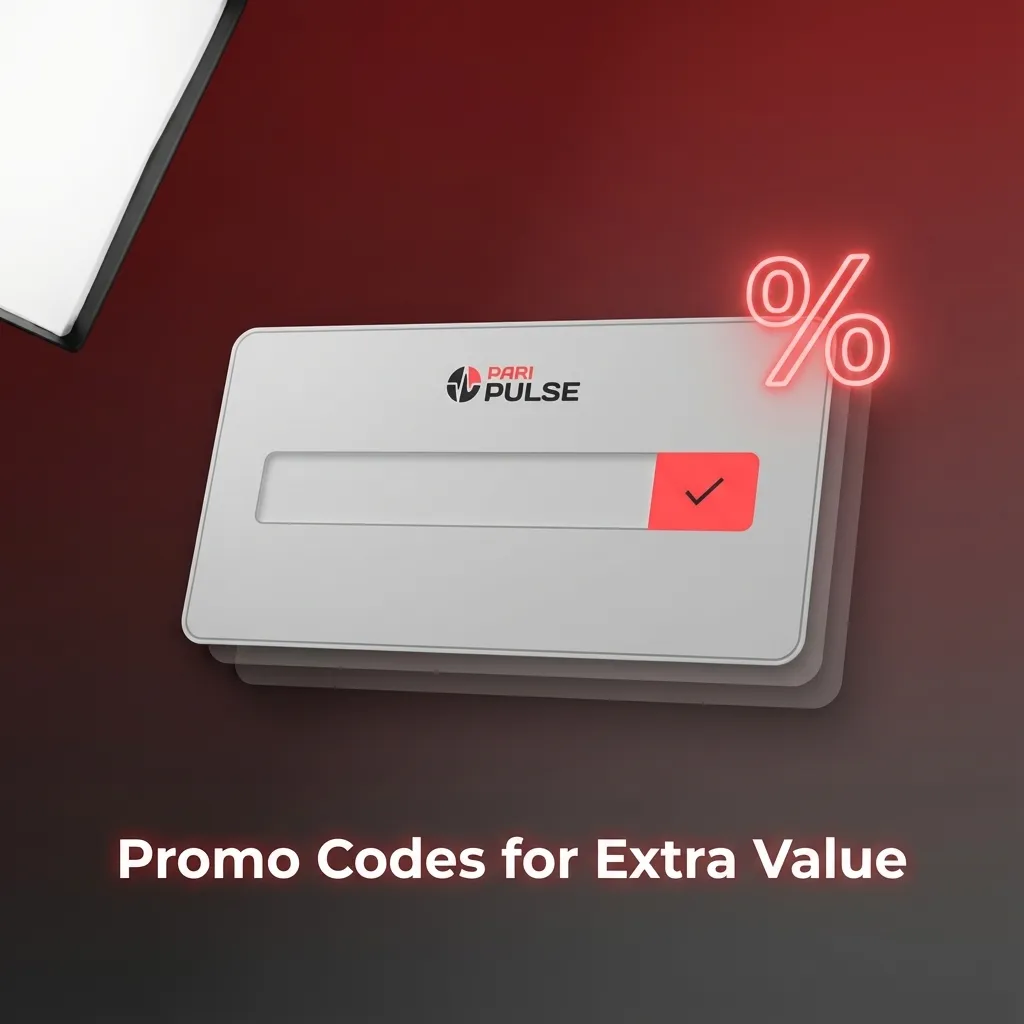 Promo codes table showing PULSE100 and SPORTBD with extra deposit bonus and free cricket bet instructions