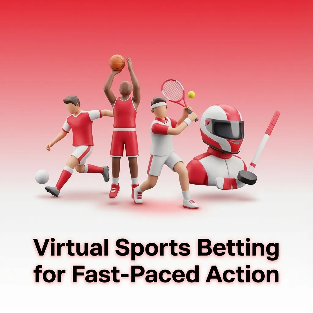 Illustration of virtual sports betting with icons for football, cricket, horse and greyhound racing on a digital screen