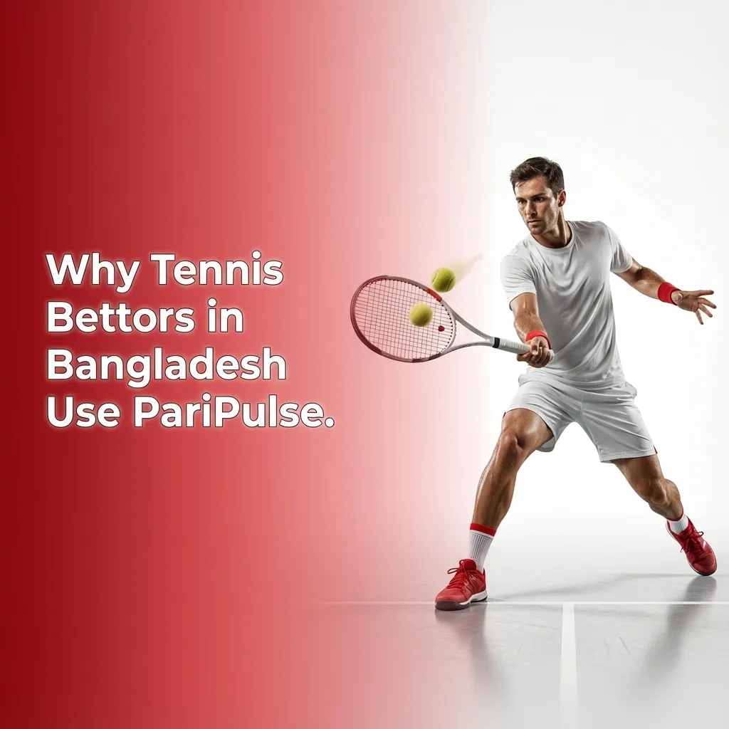 Bangladeshi tennis bettor using PariPulse site showing live odds, in-play markets, scores, and cash out options on matches