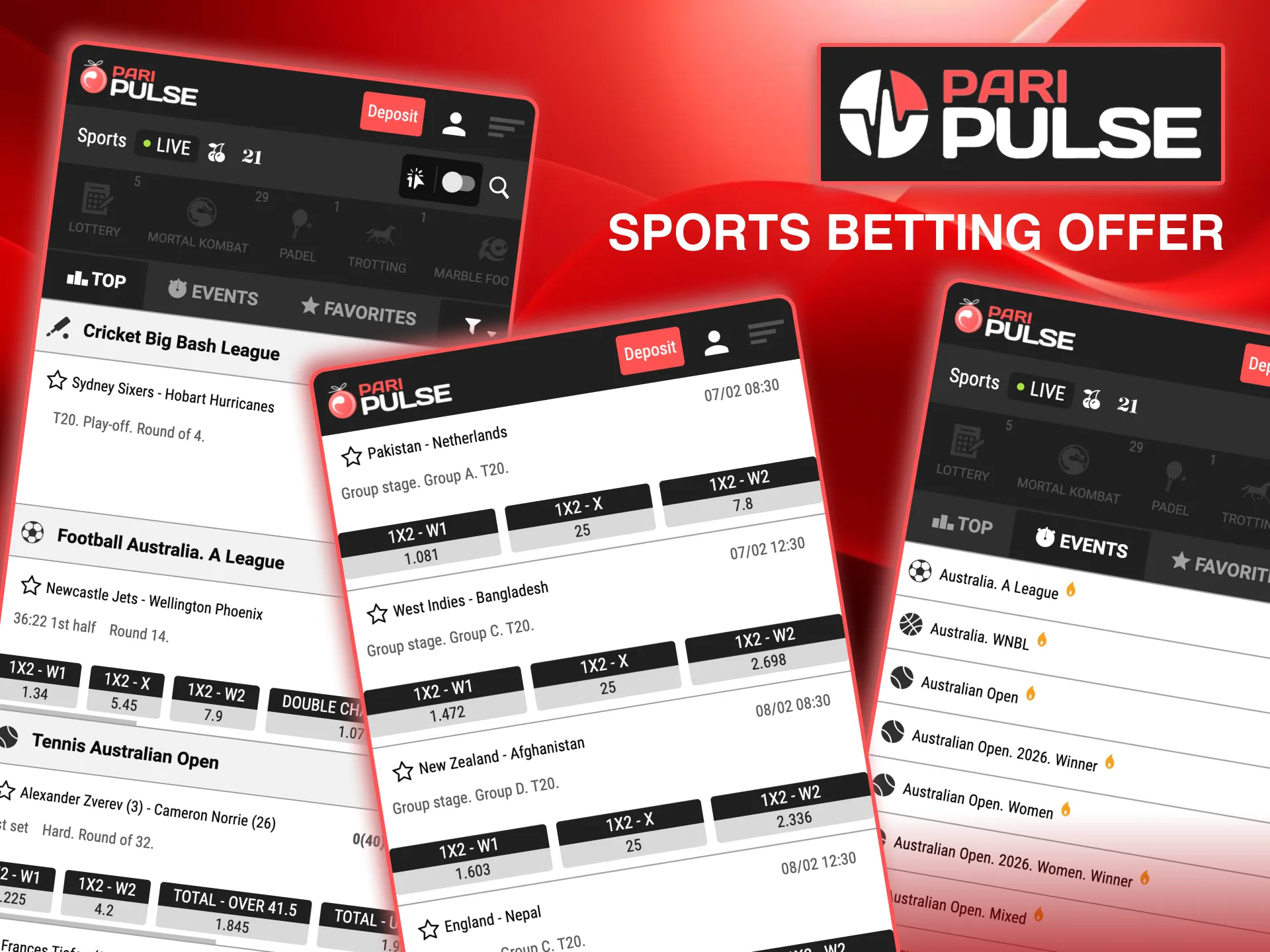 Bet on cricket, football, kabaddi, and more with Paripulse.