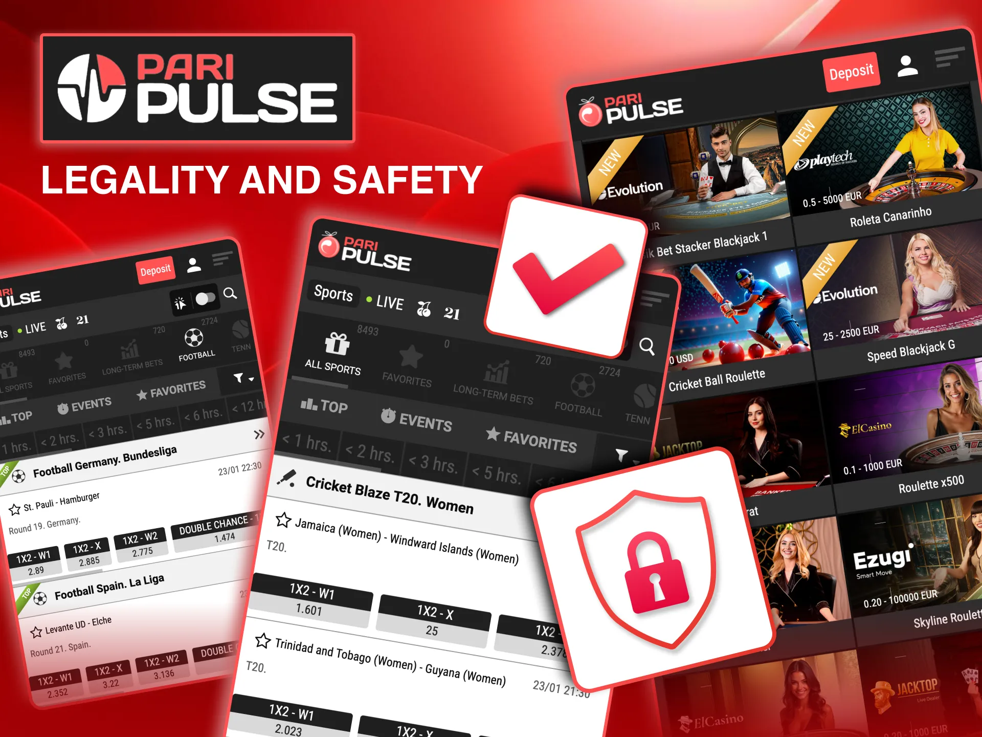 The Paripulse app is legal in Bangladesh, licensed in Curacao with SSL encryption for safety.