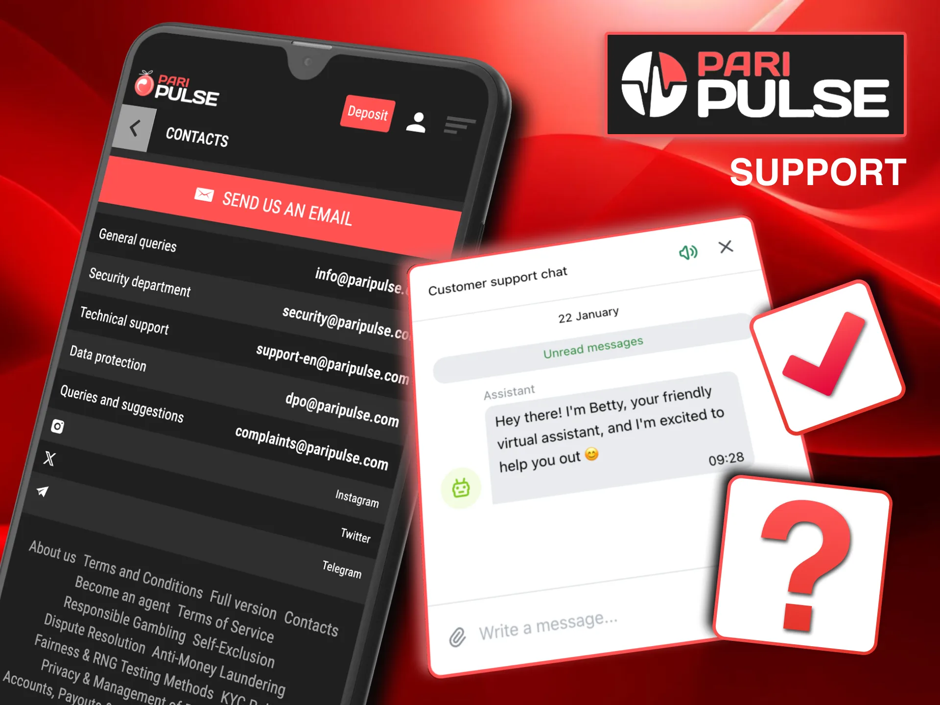 Reach Paripulse support anytime through live chat or email for quick assistance.