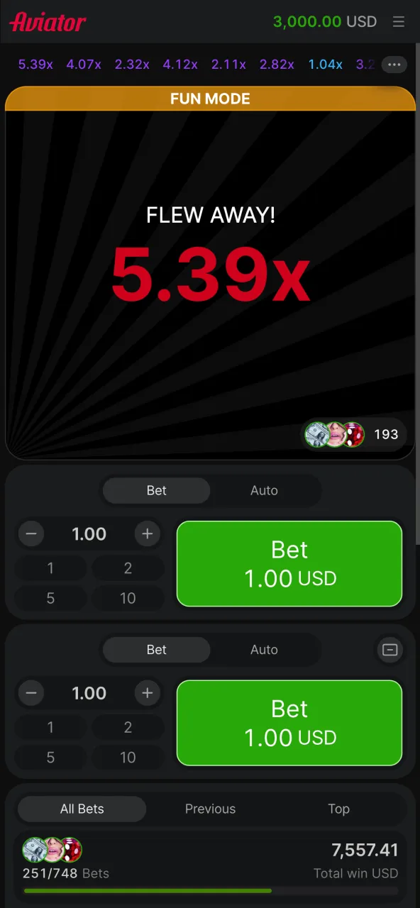 Players see final winnings at Paripulse Aviator end screen.