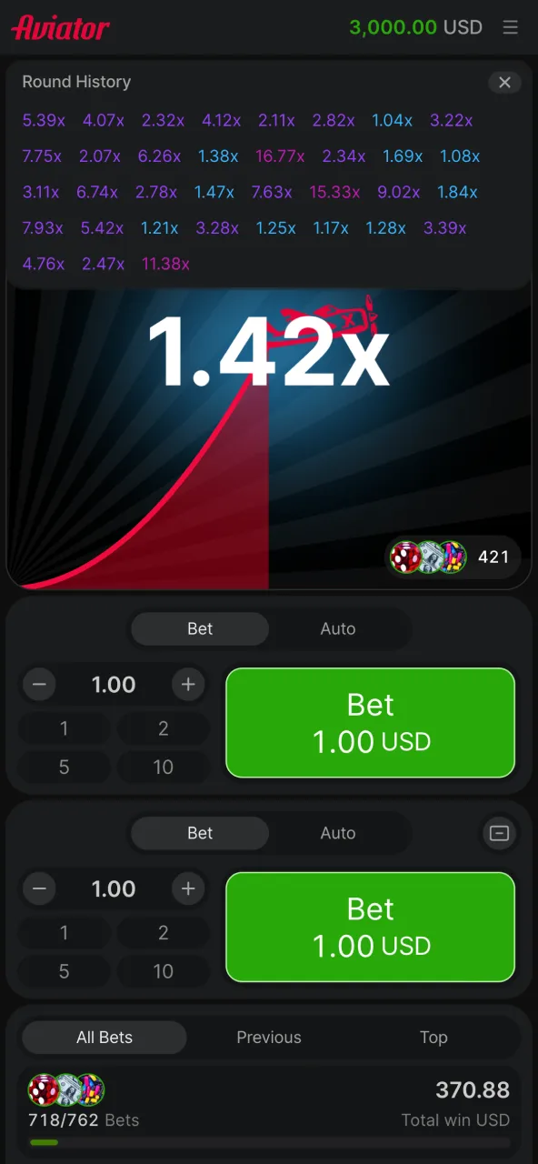 Review previous Paripulse Aviator crash game results.