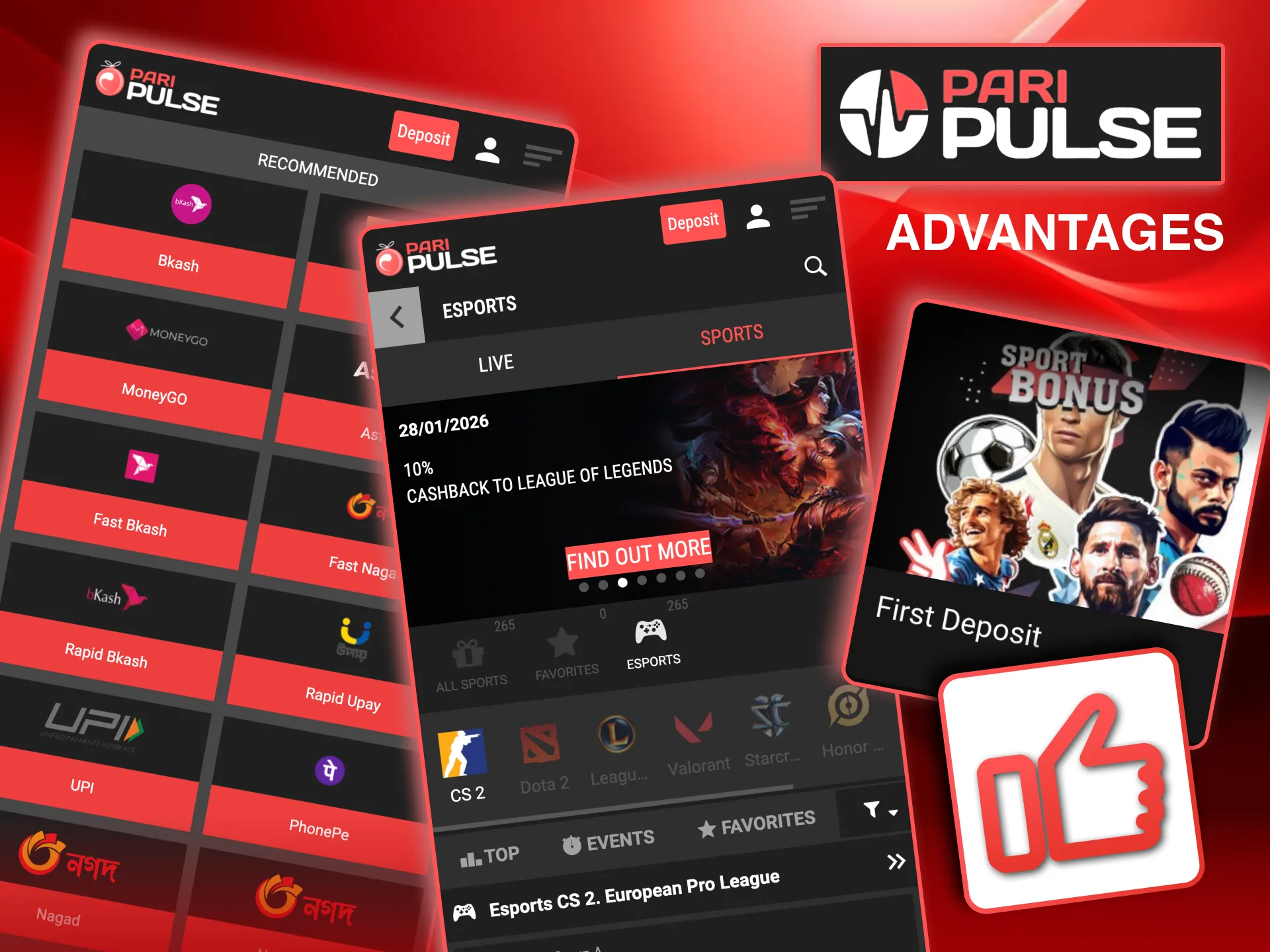 Bet on Paripulse esports with competitive odds and higher returns.