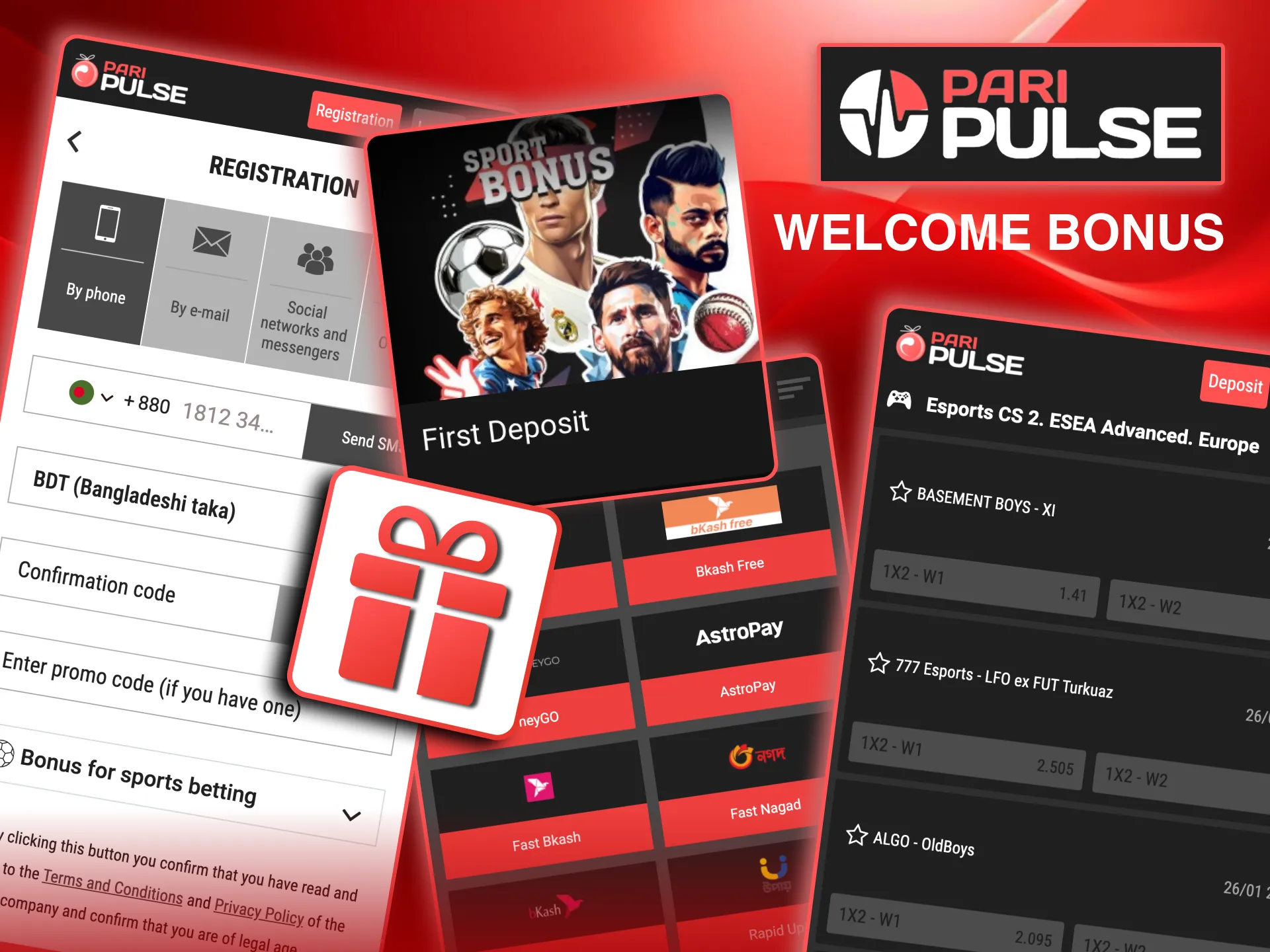 Paripulse bonus usable on Dota 2, CS2, League of Legends, and more.