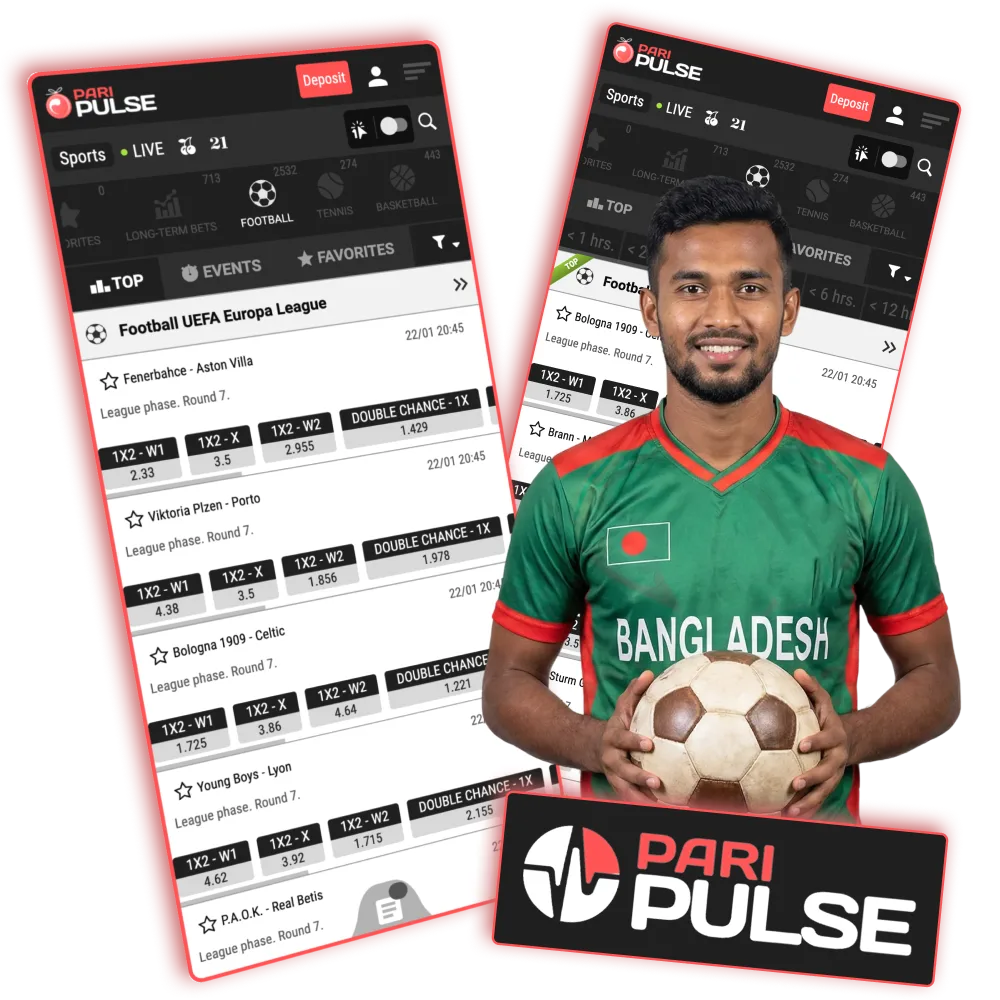 Predict football scores and goals with Paripulse bonus in Bangladesh.