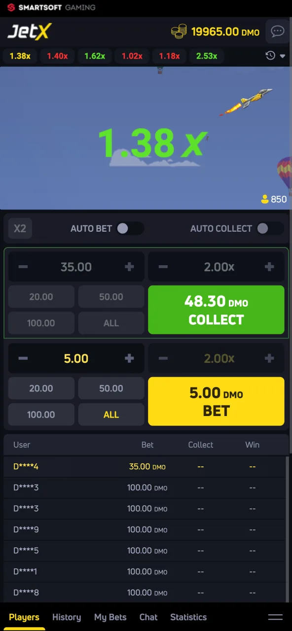 Avoid losing by clicking cash out early in Paripulse JetX.