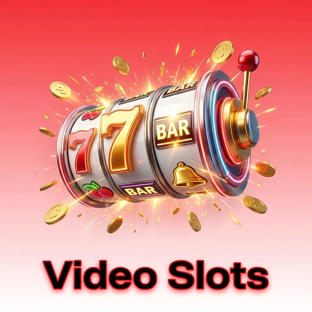 Video slot machines displaying colorful reels with bonus features, free spins, and multiplier symbols on screen