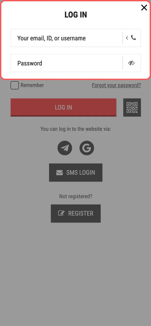 Paripulse interface showing login form with email and password input boxes.