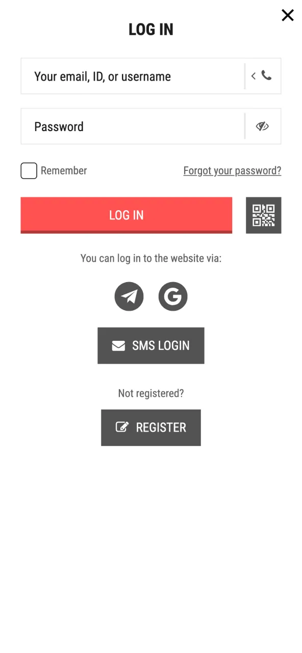 Paripulse login page guiding players to type details for account access.