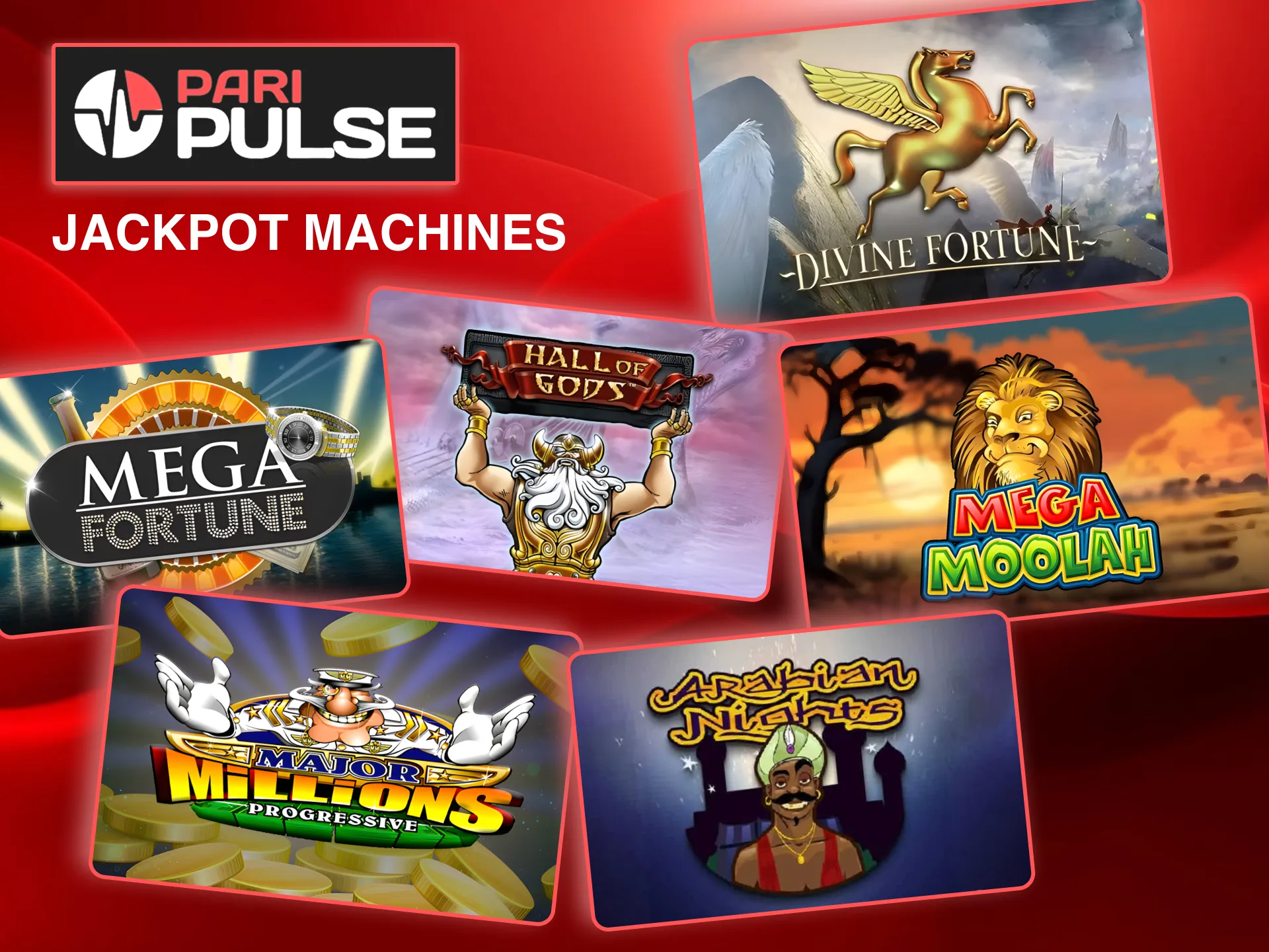 Jackpot machine screen on Paripulse displaying prize reset after each win.