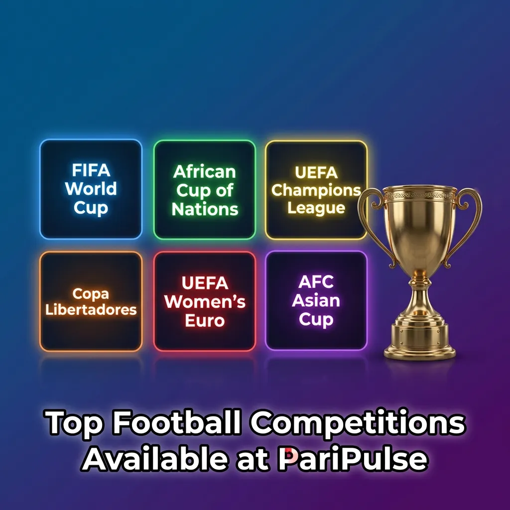Football leagues and tournaments available for betting at PariPulse, including Premier League and Champions League